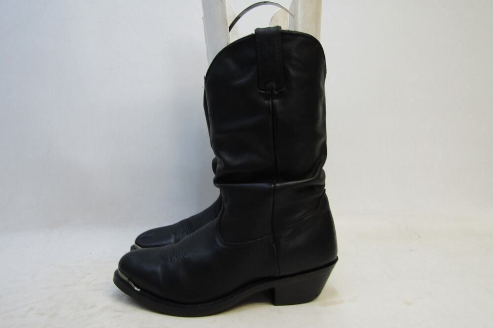 Shyanne Womens Size 8.5 M Black Leather Slouch Cowboy Western Boots